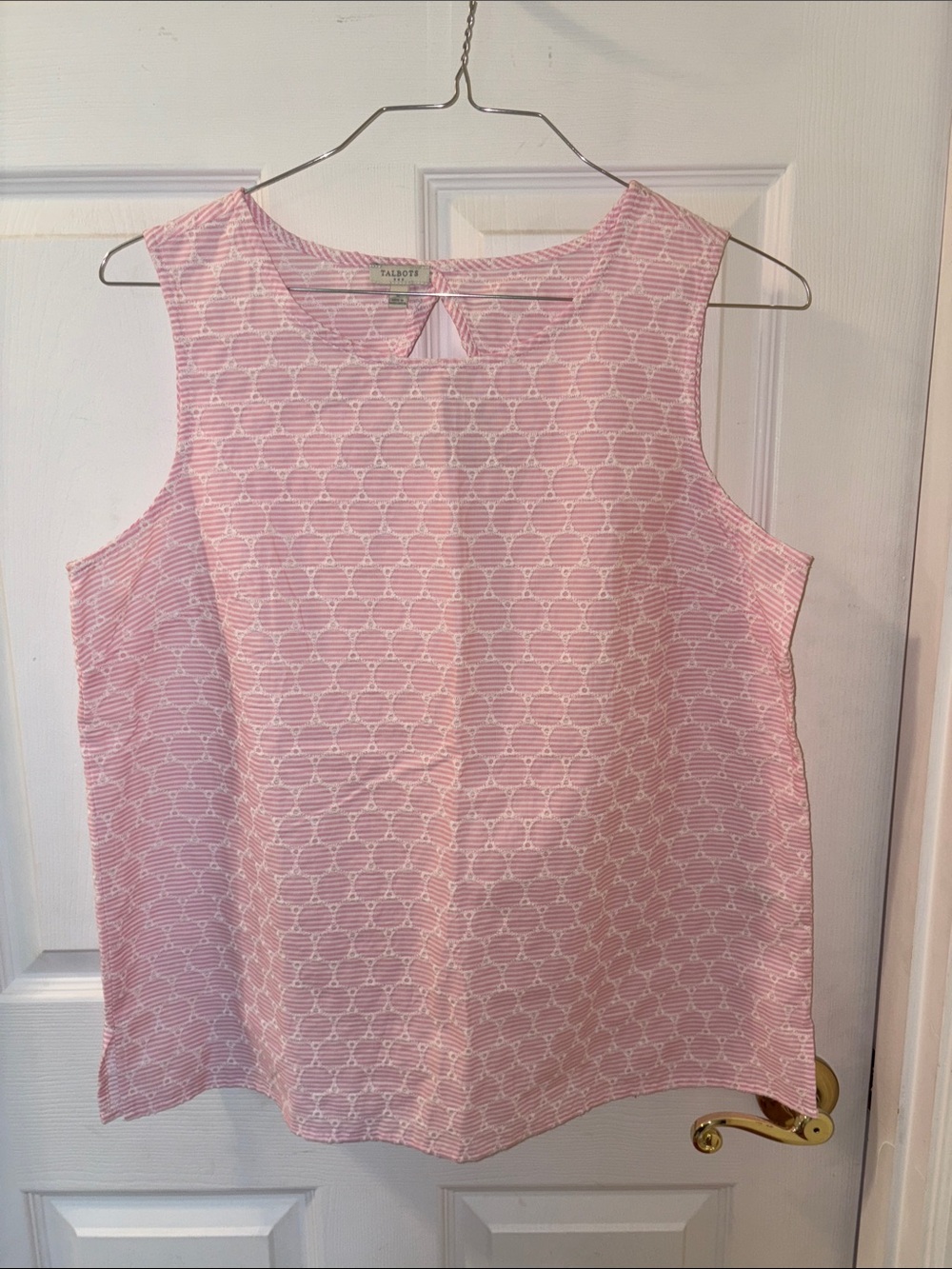 Cotton seersucker pinstripe blouse